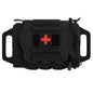 SABADO Rapid/Quick Deploy First Aid Kit Pack Tactical IFAK Pouch Two-Piece System Med Roll Carrier Hypalon Handle Outdoor Sport Hunting Bag - color: Black-87