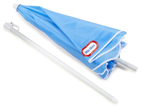 Little Tikes Easy Store Jr. Picnic Table with Umbrella - Blue / Green, 27.25''L x 27.00''W x 18.25''H - size: Junior