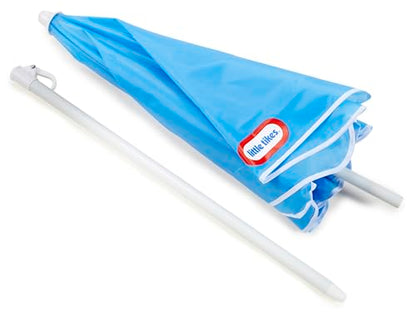 Little Tikes Easy Store Jr. Picnic Table with Umbrella - Blue / Green, 27.25''L x 27.00''W x 18.25''H - size: Junior