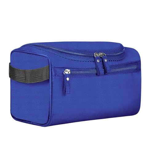 Hanging Toiletry Bag for Women and Men Traveling Makeup Large Capacity Cosmetics Portable Dopp Kit Storage Organizer Bag with Hanging Hook for Toiletries Brushes (Navy Blue) - color: Navy Blue