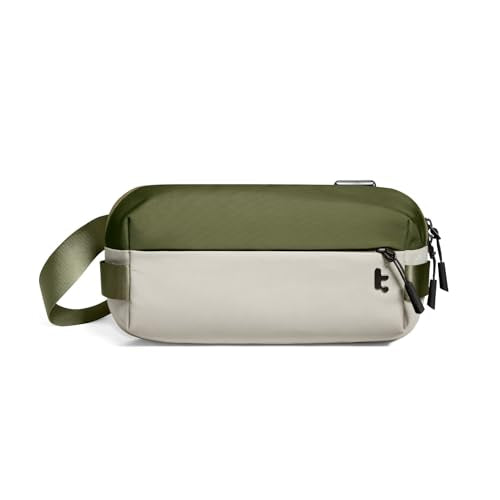 tomtoc Compact EDC Sling Bag 3L-10L, Minimalist Crossbody Bag Chest Shoulder Pack for Men Women, X-pac/Recycled Polyester - color: Olive Green, size: S(Fits iPad Mini)