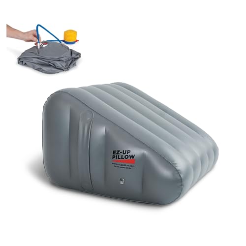 North Coast Medical EZ Up Inflatable Leg Elevation Wedge Pillow with Foot Pump – Physical Therapist Designed for Post-Surgery Recovery, Circulation & Swelling Relief for Leg, Knee, Hip and Back Pain