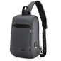 Kingsons 13" Anti-Theft Laptop Sling Backpack. Waterproof nylon, USB port. Ideal for travel, hiking, camping. (FG6301-Grey) - color: Fg6301-grey