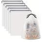 5PCS Portable Shoe Storage Drawstring Eco Storage Bags for Shoes Sundries Travel Waterproof Transparent Plastic Storage Bag (Large-5Pcs)