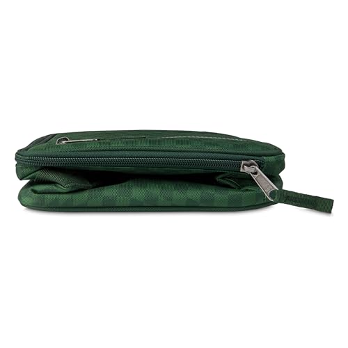 PackIt Freezable Classic Lunch Box, Checker Wave Olive, Built with EcoFreeze Technology, Collapsible, Reusable, Zip Closure With Zip Front Pocket and Buckle Handle, Designed for Fresh Lunch On the Go - color: Checker Wave Olive