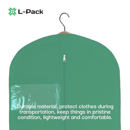 Kids Garment Bag for Hanging Clothes, Travel Garment Bag for Dresses, Dance Costumes & Suits, Breathable Clothes Cover for Baby Toddler Child, Green, 30" x 18" - color: Green