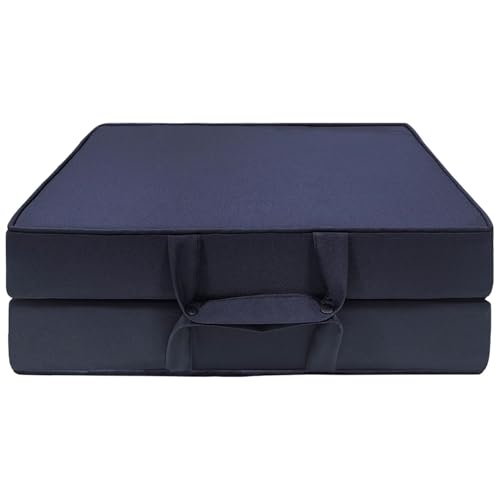 Stadium Seat Cushion 3.15 Inches Thick Portable with Handle Bleacher Cushions for Indoor Outdoor Events Waterproof Chair Pad - color: B-1 Blue