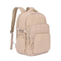 CLUCI 17.3 Inch Laptop Backpack for Women, Anti Theft Travel Backpack, Puffer Quilted Work Backpack, Water Resistant College Bookbag, Carry on backpack with RFID (Khaki) - color: Khaki