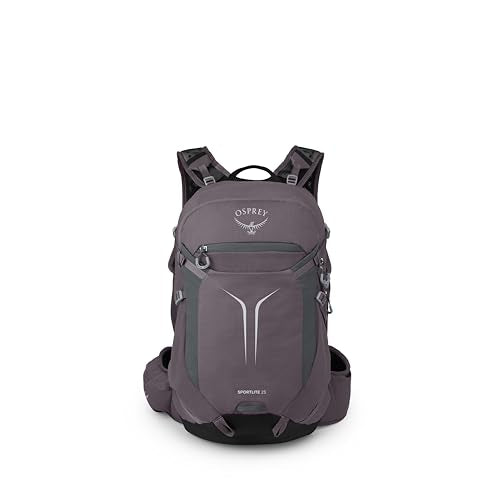 Osprey Sportlite 25L Lightweight Hiking Backpack for Men and Women - Everyday Hiking Bag - Travel Daypack, Extended Fit - color: Graphite Purple, style: 25l - Extended Fit