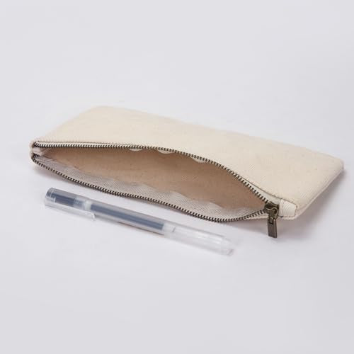Canvas Pencil Pen Case Stationery Case Pouch Bag(Black, S) - color: Black