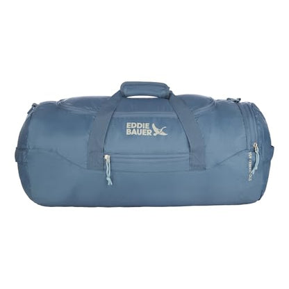 Eddie Bauer Stowaway Packable Duffel Bag | Travel | Foldable | Lightweight | Durable | Ripstop Polyester - color: Tile Blue
