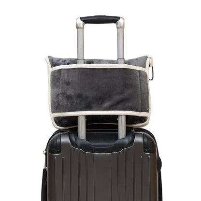 Carstens, Inc. Travel Blanket, Premium Compact 2-in-1 Airplane Blanket/Pillow, Perfect Grey - color: Perfect Grey