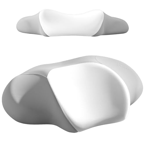 Cervical Neck Pillow for Sleeping，Ergonomic Memory Foam Pillow for Neck Pain Relief,Side Sleeper Pillows for Adults,Orthopedic Bed Pillow for Side Back Stomach Sleepers - color: White
