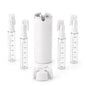 4-in-1 30ML Travel Size Dispenser Toiletries Bottles Set, Leak-Proof Refillable Containers Dispensers Labels Portable Toiletry Organizer Cup for Shampoo, Lotion, Soap Travel Essentials