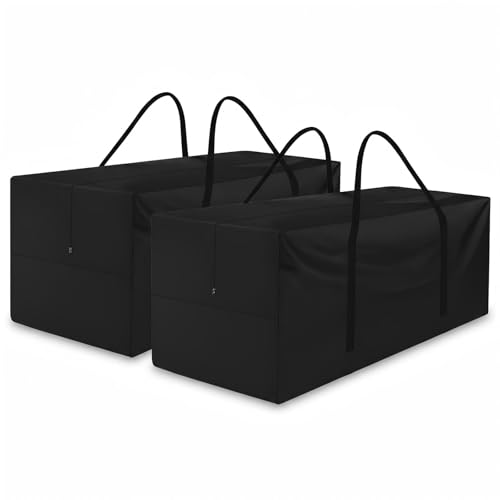 Patio Cushion Storage Bag,Outdoor Cushion Storage Bag,Waterproof storage bag with zipper and handle,Used for outdoor cushion storage and home storage. 68in L x 30in W x 20in H(2 Pack) - size: (2 Pack)Large - 68 x 30 x 20in