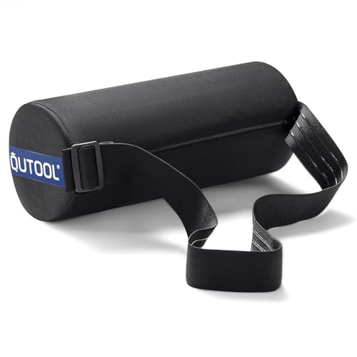 QUTOOL Lumbar Roll, Lumbar Support Pillow for Office Chair with Non-Slip Wider Strap, Back Pain Relief & Posture Improvement, Washable Cover, Office Desk & Car Accessories, Medium Soft - color: Medium Soft-lumbar Roll/Black