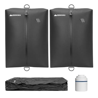Vacuum Bag for Travel, Professional IPX8 Waterproof Reusable Vacuum Compression Bags for Travel Suitcases, Durable Space Saver Bag(2 PACK,With Pump)