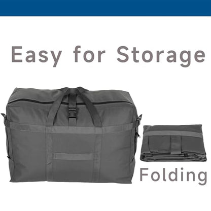 Arxus Large Duffel Bag, Waterproof Carry on Weekend Overnight Storage Bag over Luggage for Airline, Travel, Camping, Moving - color: 120L-Dark Grey