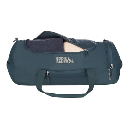 Eddie Bauer Stowaway Packable Duffel Bag | Travel | Foldable | Lightweight | Durable | Ripstop Polyester - color: Marine