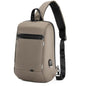 Kingsons 13" Anti-Theft Laptop Sling Backpack. Waterproof nylon, USB port. Ideal for travel, hiking, camping. (FG6301-Khaki) - color: Fg6301-khaki