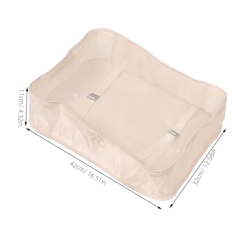 Alipis 7pcs Waterproof Travel Packing Cubes Set for Women Large Capacity Suitcase Organizer Bags Beige Compression Travel Accessories for Luggage and Backpack