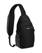 WATERFLY Small Crossbody Sling Bag: RFID Sling Backpack Chest Bag Travel Shoulder Multiple Pockets Hiking Daypack for Man Woman - color: Black