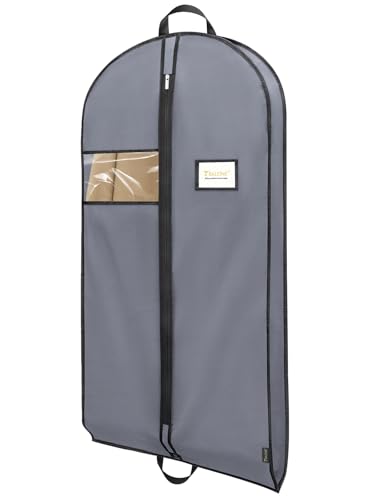 BALEINE 1PK Heavy Duty Garment Bag with Shoe Storage Travel Bag for Dresses, Suit, Coats Travel Essential (43", Grey) - color: Grey, size: 43" 1PK