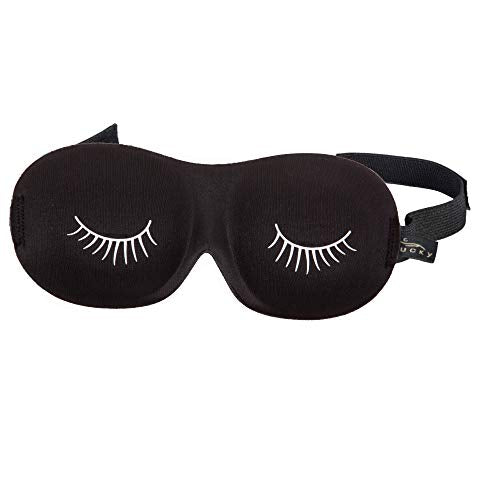 Bucky Ultralight Comfortable Contoured Travel and Sleep Eye Mask, Black Eyelash, One Size (5824) - color: Black Eyelash