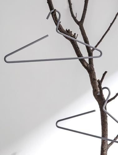 Premium Matte Titanium Gray Aluminum Coat Hangers 100 Piece Set, 16.5” Extra Smooth & Durable Metal Shirt Dress Hanger,Aluminum Alloy Hanger,Clothing Support,Clothing Hang - style: Gray Elegant Hanger（100）