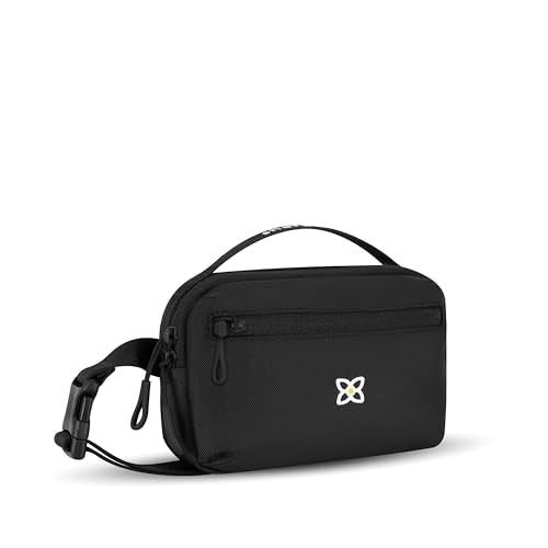 Sherpani Hyk, Small Sling Bag, 1L Belt Bag, Lightweight Travel Fanny Pack, Sling Crossbody Purse with RFID Blocking - color: Raven - Heritage