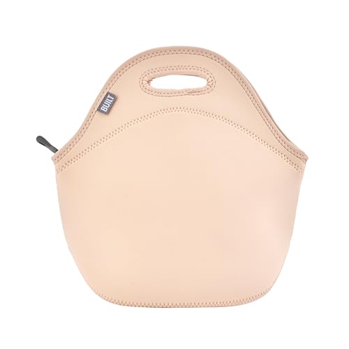 Built Gourmet Getaway Neoprene Lunch Bag, Cameo Rose Floral Tote - Insulated, Reusable Food Carrier for Work, Office, Teachers, Nurses, Travel & Picnics - Soft Handles, Zipper Closure (Machine Wash) - color: Cameo Rose