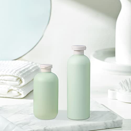 6.8oz Squeeze Bottles with Flip Cap, Refillable Plastic Travel Bottles for Creams, Lotion, Shampoo, Conditioner (2 Pcs) - color: Green, size: 200ml/6.8oz