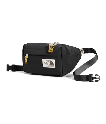 THE NORTH FACE Berkeley Lumbar Bag | Water-repellent Fanny Pack for Men & Women, External Pocket & Adjustable Strap - color: TNF Black/Mineral Gold-NPF