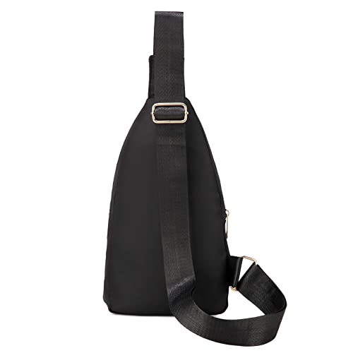AOSTIHOT Small Sling Backpack for Women, Chest Bag Daypack Crossbody for Travel Sport Running Hiking Black - color: Black