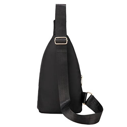 AOSTIHOT Small Sling Backpack for Women, Chest Bag Daypack Crossbody for Travel Sport Running Hiking Black - color: Black