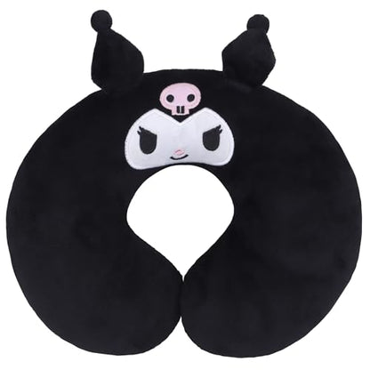 Roffatide Anime Kuromi U-Shape Neck Pillow Printed Plush Melody Travel Pillows for Sleeping Christmas and Birthday Gift Melody Black - color: C