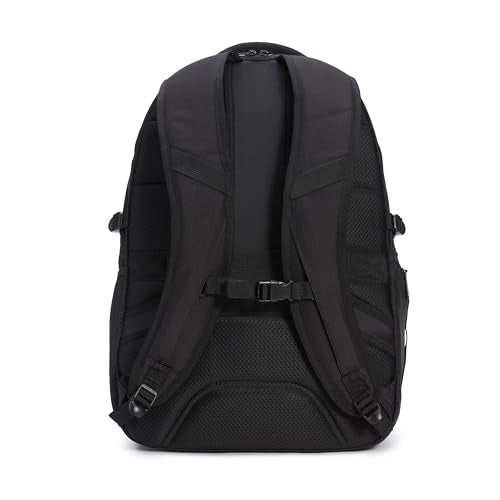 Amazon Basics Travel Laptop Backpack with Multiple Pockets and Compartments for 17 in / 43.1 cm Laptop, Water Resistant, Spacious with Padded Shoulder Straps, Black - size: 17"