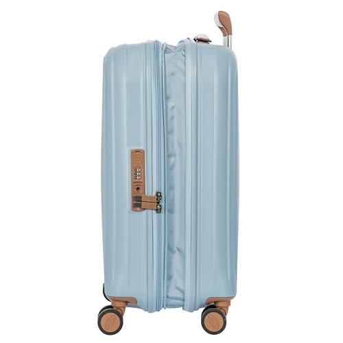 Bric's Taormina Ultra-Light Carry-On Spinner – Airline Approved Expandable Hard Shell Suitcase with TSA Lock, Anti-Tamper Zippers & Built-In USB Port - 21 Inch, Sky Blue - color: Sky Blue, size: Carry-On