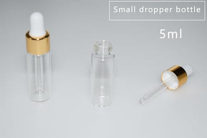 Small Dropper Bottle, 10pcs 5ml Mini Sample Dropper Bottles Mini Makeup Containers for Travel Liquids Tiny Glass - size: 5ml