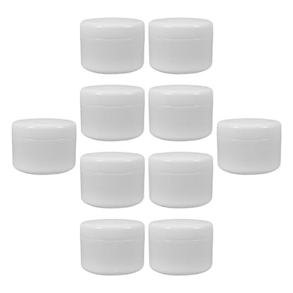 Operitacx 10pcs 250g Plastic Travel Lotion Containers Refillable Mini Jars with Lids Portable Cream Jars for Skincare and Cosmetics Storage