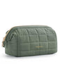 BAGSMART Puffy Padded Travel Makeup Bag, Wide-open Toiletry Bag, Olive Green - color: 15-Olive Green