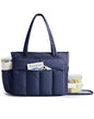 BAGSMART Laptop Tote Bag, Lunch Tote Work Bag with Lunchbox Compartment, Large Puffer Teacher Nurse Tote Large Shoulder - color: Navy Blue