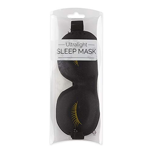Bucky Ultralight & Comfortable Contoured Sleep Eye Mask, Gold Eyelash, One Size,5824 - color: Gold Eyelash