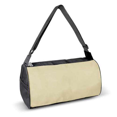 C&F BOGMOST Small Travel Duffel Bag Foldable Waterproof Gym Bag for Gym Beach Swim Bags Men Women Duffle Bag Lightweight Oxford Cloth Sports Bags -Beige - color: A-Beige-Small, size: 15 INCHES