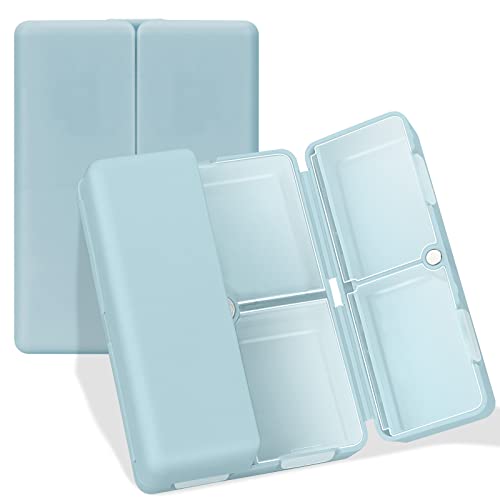 FYY Daily Pill Organizer, 7 Compartments Portable Travel Pill Case, [Folding Design] for Purse Pocket to Hold Vitamins,Cod Liver Oil,Supplements and Medication-Blue - color: Blue, size: Small (1 Piece)