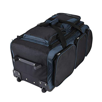 Travelers Club Xpedition 30 Inch Multi-Pocket Upright Rolling Duffel Bag - color: Rivera Blue