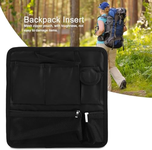 TOPINCN Backpack Organizer Insert Liner, Portable Travel Shoulder Backpack Divider Storage Bag Finishing Storage Bag Insert Pocket for Women and Men (Black B)