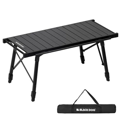 BLACKDOG Folding Camping Table for Outdoor, Portable IGT Table with Detachable 3 Units for Camp, Aluminum Table with Adjustable Height for Picnic Backyards Beach