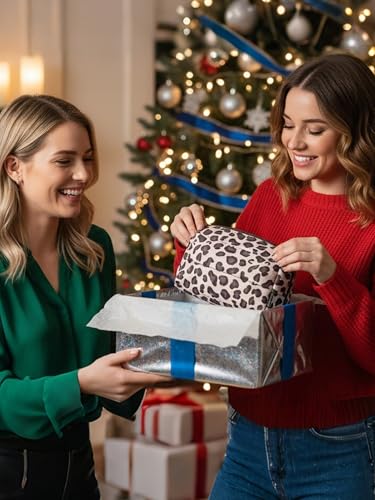 BAGSMART Puffy Makeup Bag, Wide Opening Cosmetic Organizer, Soft Water-Resistant Travel Toiletry Pouch for Women for Purse, Compact & Spacious - color: 02-Leopard Print