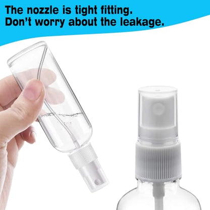 7Packs 50ml Spray Bottle,Travel Spray Bottles,Clear Empty Refillable Plastic Bottles,Mini Spray Bottle Small Spray Bottles Transparent Plastic Empty Refillable Holiday Travel Bottle